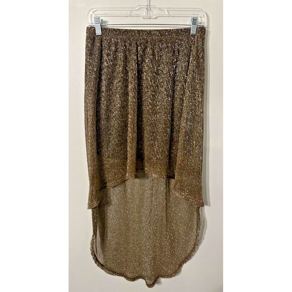 Lily White Dresses & Skirts - Lily White Metallic Gold High Low Skirt skirt Fairy Grunge, Retro,‎ Disco